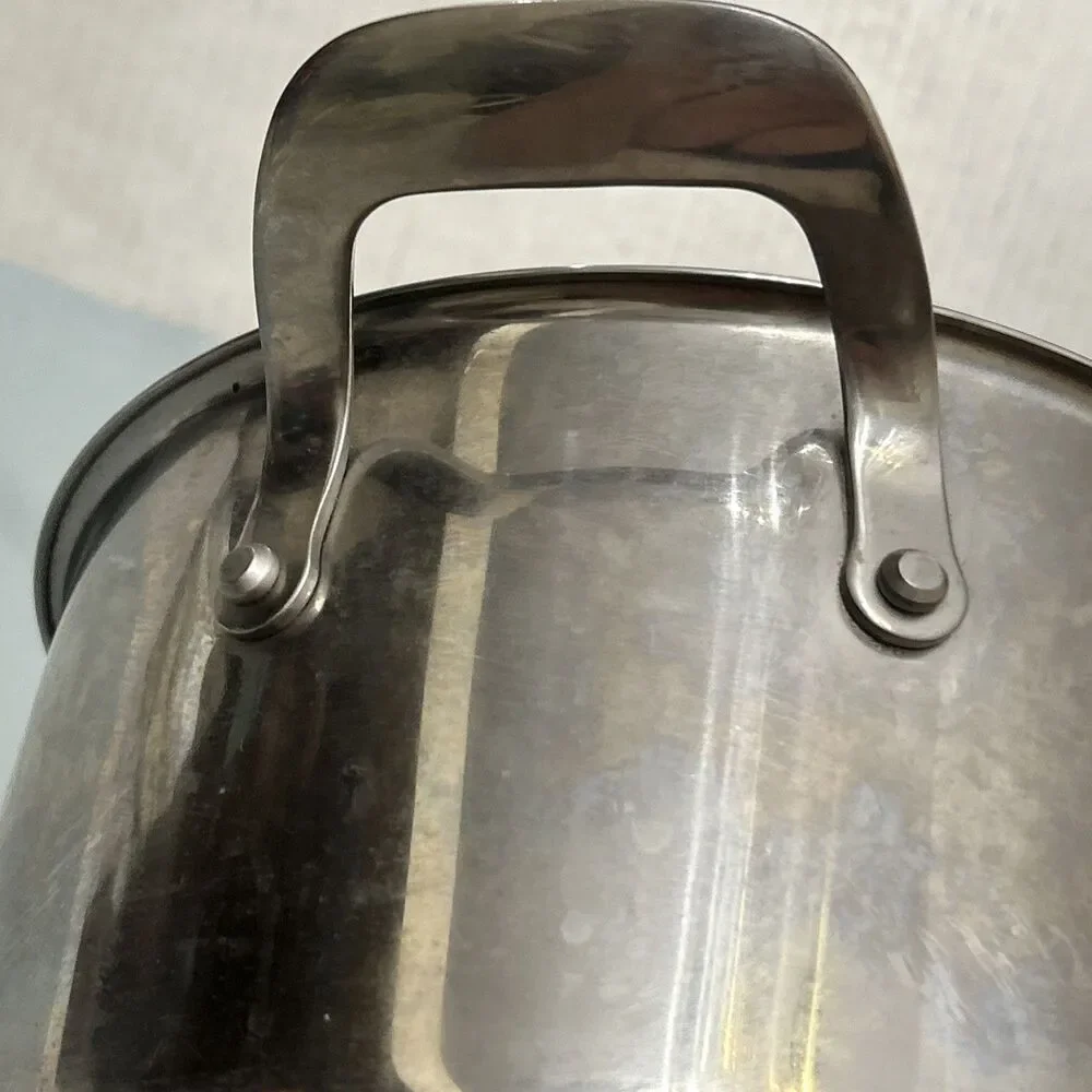 Emeril Lagasse 5 Qt 4.7 L Stock Pot Dutch Oven Stainless Steel with Clear Lid